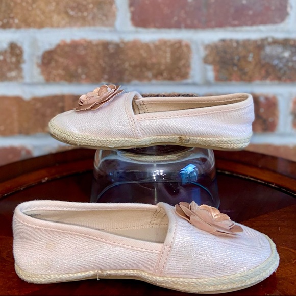 Blush Pink Glittery Slip On Flats- 10 - Picture 3 of 7